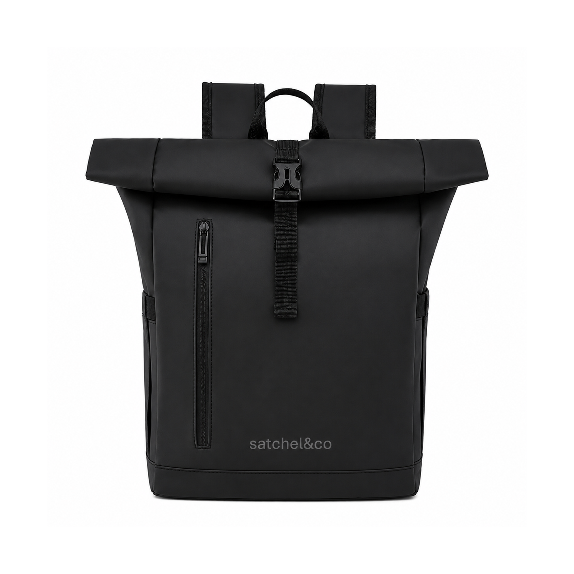 Satchel & Co - Roll Top Backpack - Black - 20L